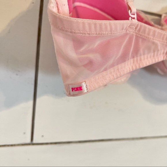 PINK Victoria’s Secret Light Pink Lace Multi-Way Demi Bra. Size 32C. - Picture 3 of 8